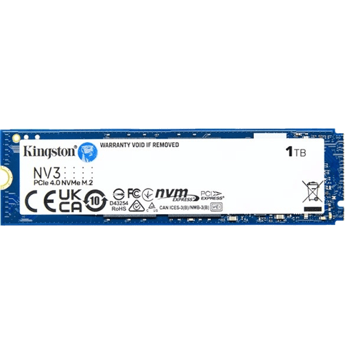 1TB Kingston NV3 M.2 2280 PCI Express 4.0 x4 NVMe Solid State Drive